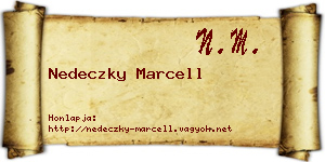 Nedeczky Marcell névjegykártya